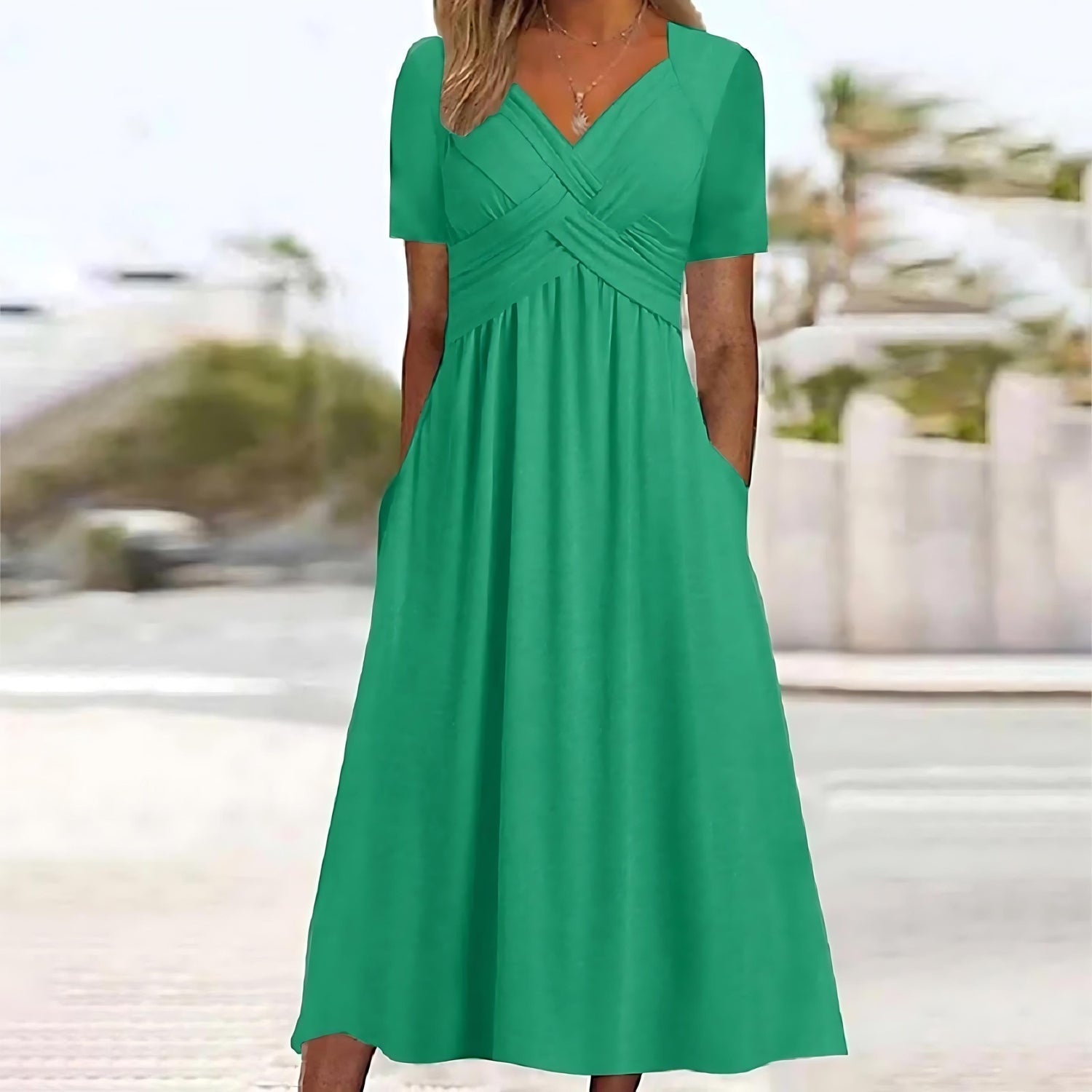 ELLY® | Elegant Midi Dress with Tummy Coverage - MORGAN TORONTO