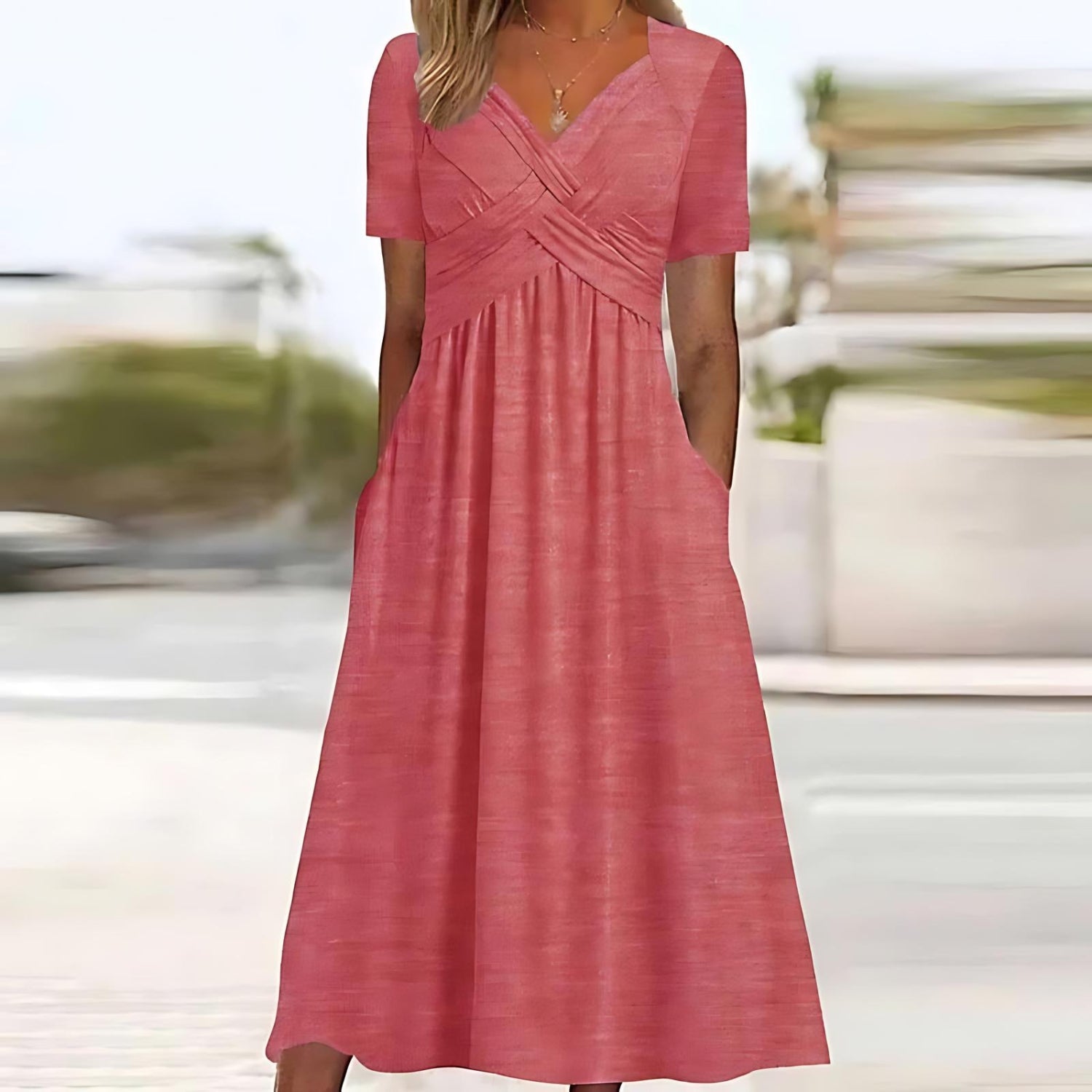 ELLY® | Elegant Midi Dress with Tummy Coverage - MORGAN TORONTO